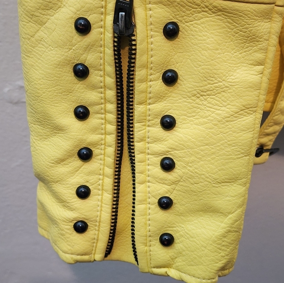 COLLEEN LOPEZ Purple Faux Leather Moto Jacket - Picture 8 of 14